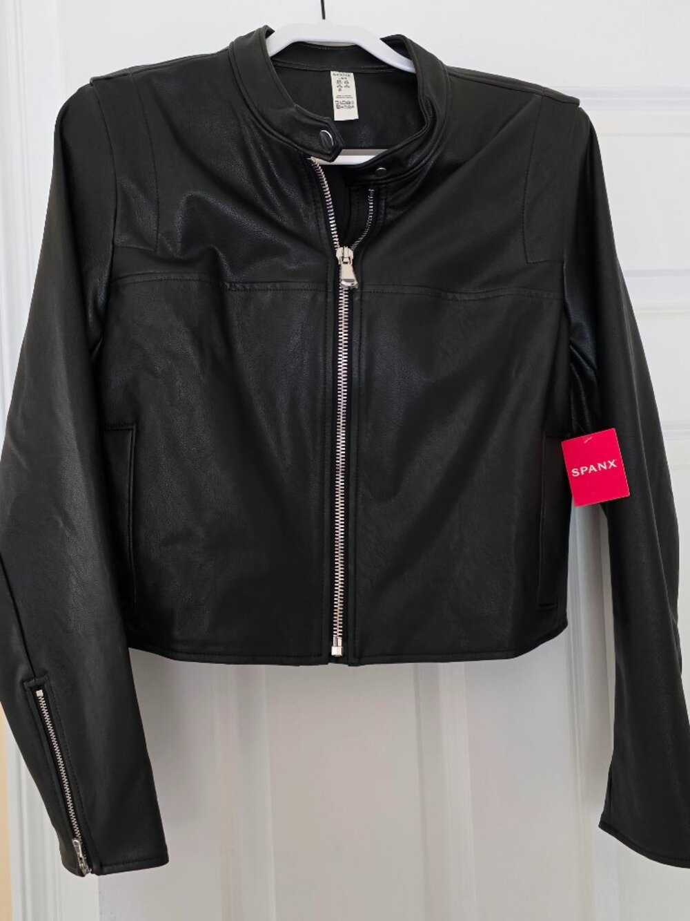 Spanx faux leather jacket, brand new, size L